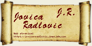 Jovica Radlović vizit kartica